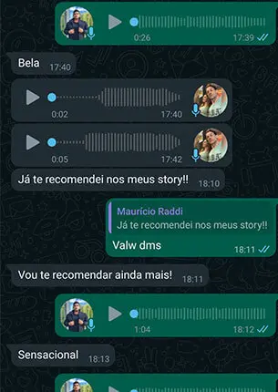 Depoimento de cliente satisfeito com o atendimento da VL Mídias Digitais